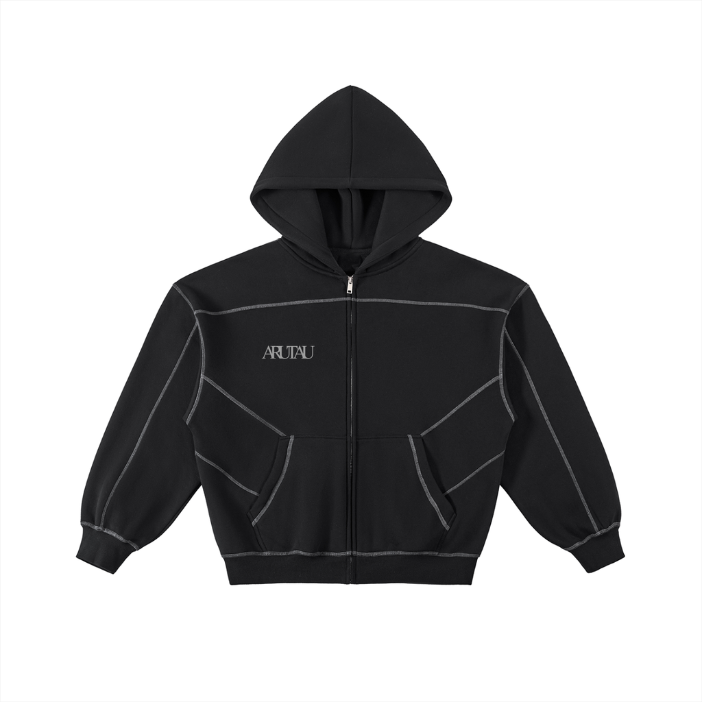 Arutau X TWO Boxy Fleece Zip Hoodie