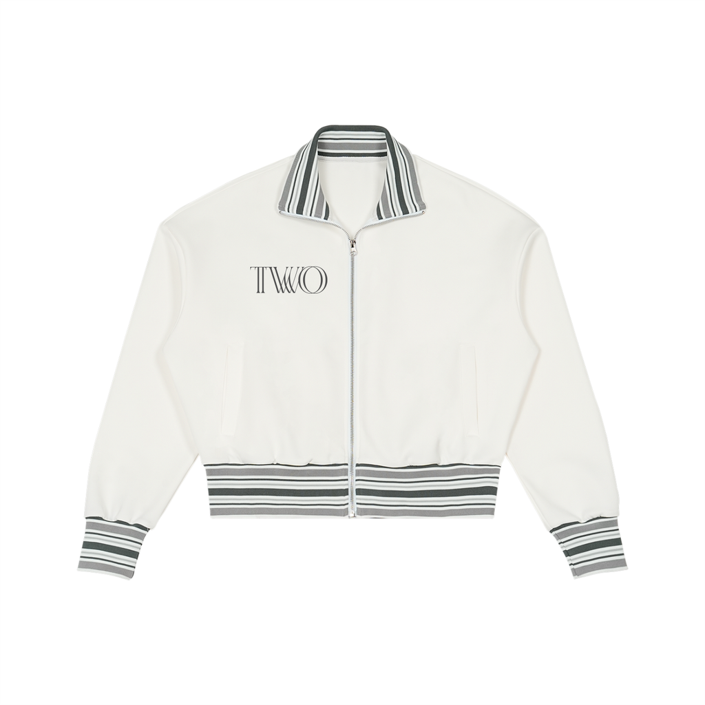 Arutau X TWO Striped Rib Collar Zip Jacket