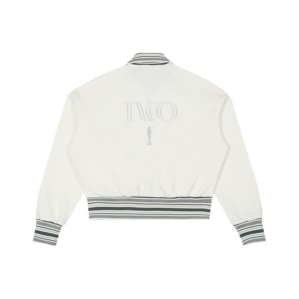 Arutau X TWO Striped Rib Collar Zip Jacket